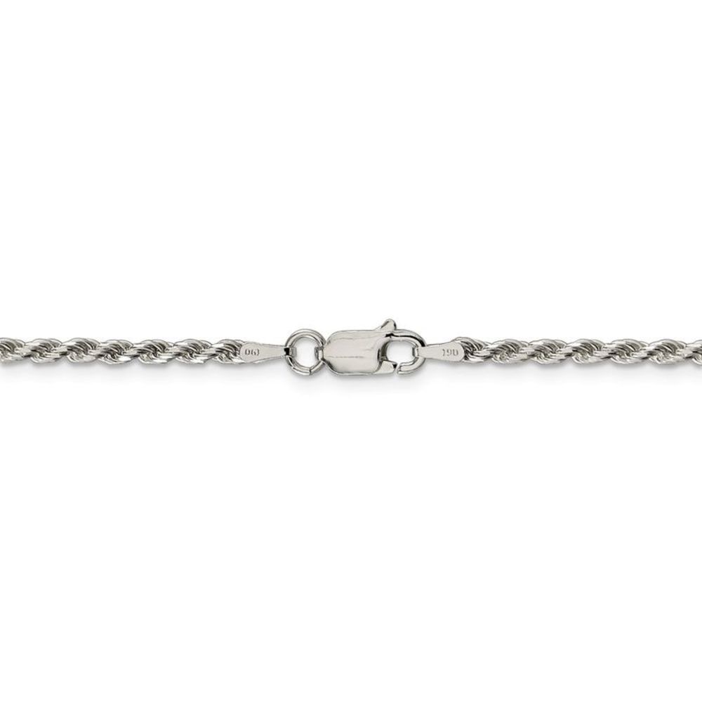 Sterling Silver Rutgers XL Initial R Necklace - 20 Inch - Picture 4 of 7